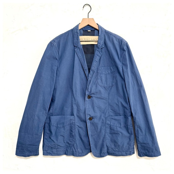 Burberry Brit Blue Cotton Blazer Jacket Men’s L